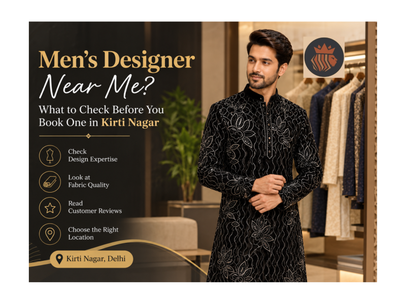 Men's Designer Near Me? What to Check Before You Book One in Kirti Nagar